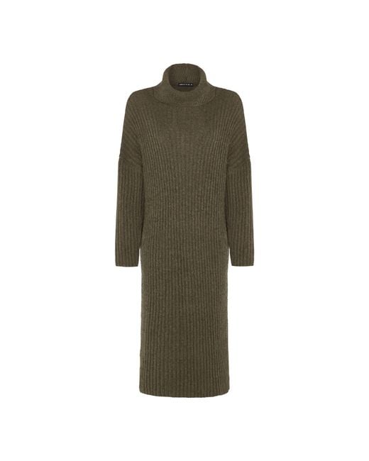Cara & The Sky Green Joey Midi Dress Khaki