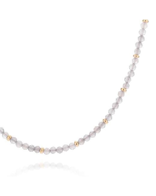 Nellou Jewellery Metallic Labradorite Orbit Necklace