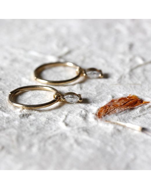 Lee Renee Metallic Moissanite Clicker Hoop Earrings