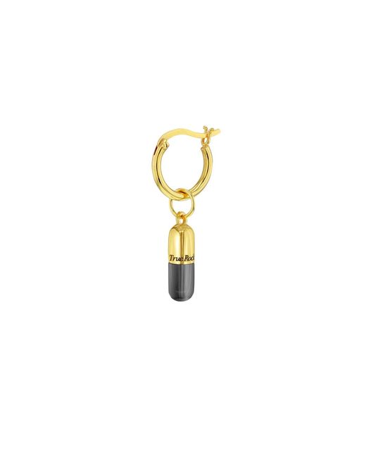 True Rocks Metallic 2 Tone Gun Metal & 18kt Gold-plated Small Pill Pendant