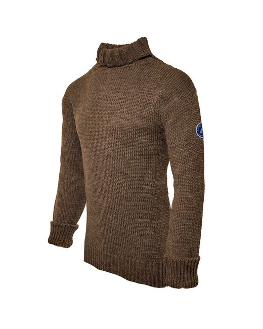 Arthur Beale Brown Neutrals Oiled Wool Beerenberg Pullover for men