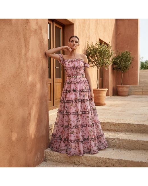 Nur Karaata Pink Sea Mist Dress