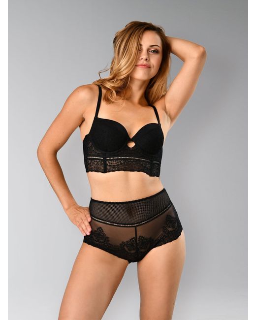 BonBon Lingerie Black Mara High Waisted Panty