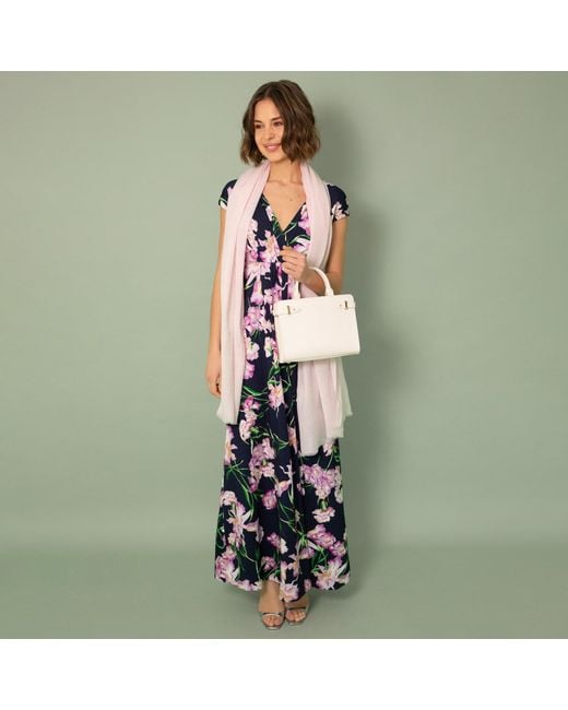 Alie Street London Blue Sophia Maxi Dress Petite Midnight Blossom