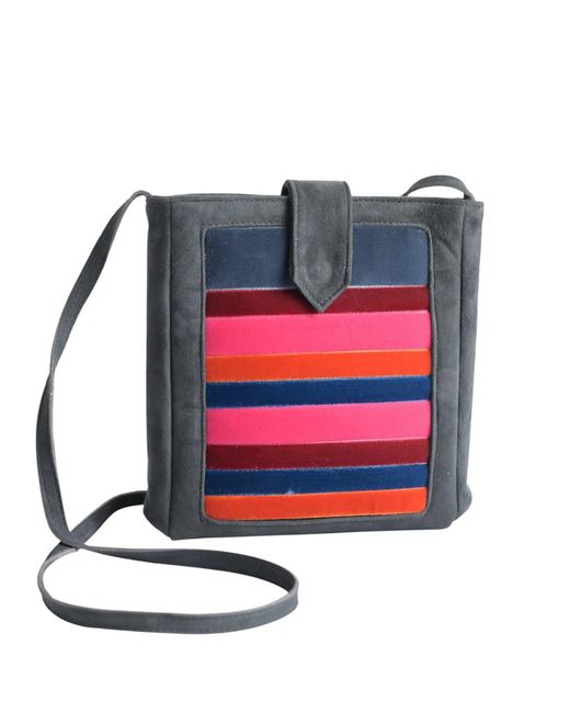 Velvet Atelier Red Astra Fuchsia Crossbody Bag