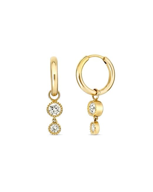 Dinny Hall Metallic Lab Diamond Double Charm Drops