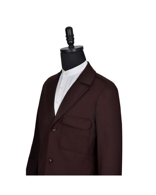 DAVID WEJ Brown Ashford Relaxed Patch Pocket Jacket for men