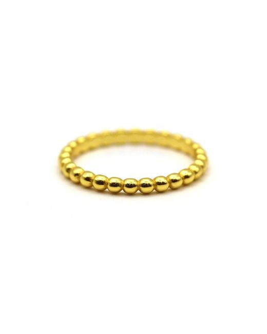 VicStoneNYC Fine Jewelry Yellow Handmade Eternity Beads Ring