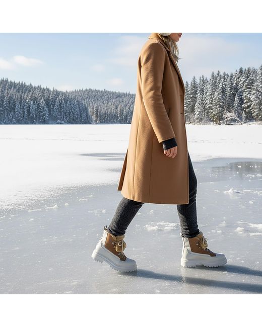 Beautiisoles by Robyn Shreiber Made in Italy Metallic Francy Winter Bootie With Faux Fur