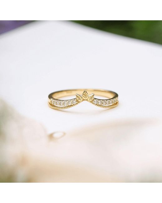 Azura Jewelry New York Metallic Abloom B Stacking Ring Vermeil