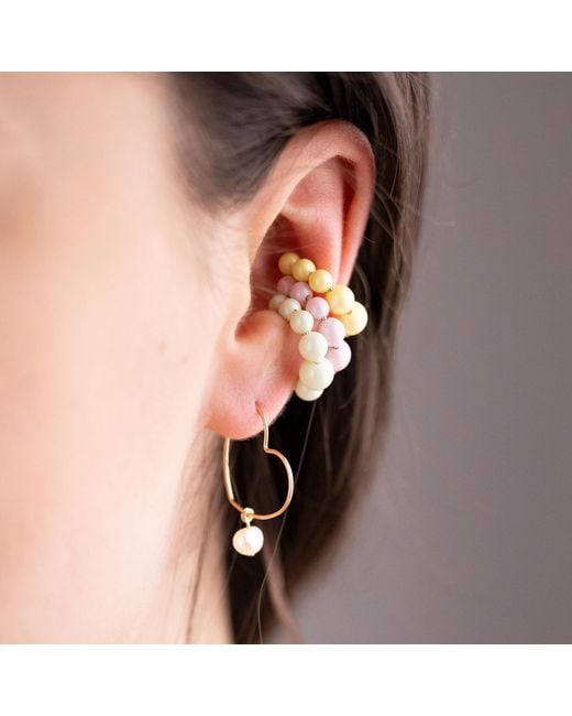 Oana Savu White Sterling & Pearls Ear Cuff