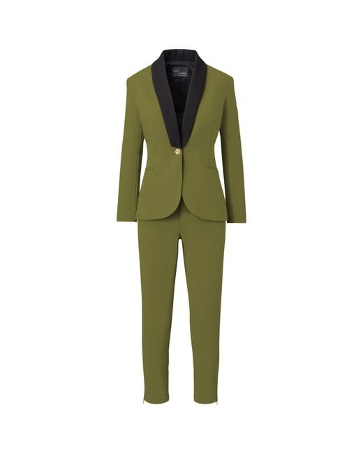 Layo G Green Tailored Stretch Boss Suit Set