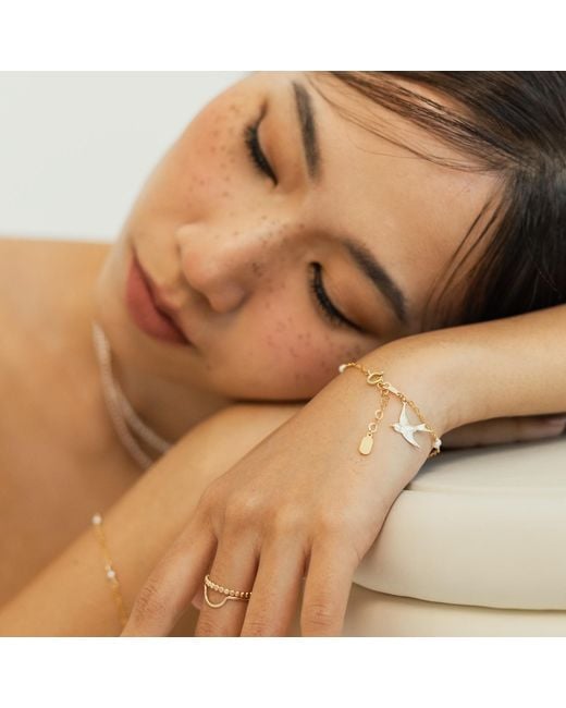 Inari Jewellery Metallic Tinsel Bracelet Freshwater Pearls