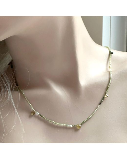 Lori Kaplan Design Metallic Triple Wrap Tourmaline Bracelet Or Necklace