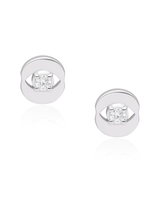 The Jewelz White Evil Eye Solitaire Cz Stud Earrings for men