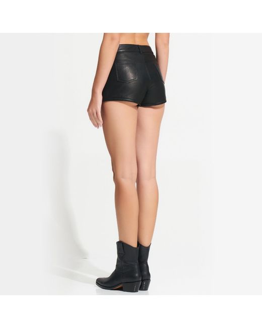 Morrato Bali Black Sapphire Leather Shorts