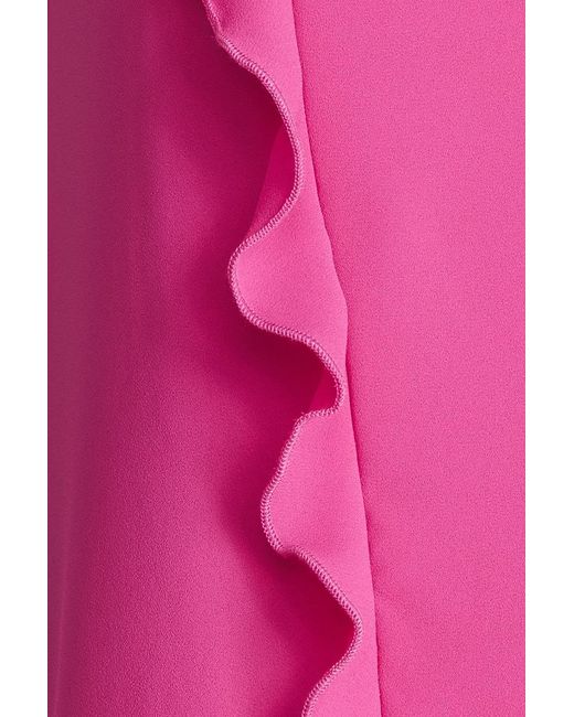 Conquista Pink Frill Detail Short Sleeve Top