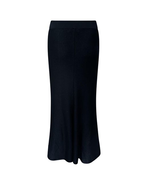 Perlavera Black Pony Knitted Elastic Waist Band Skirt
