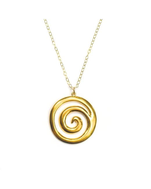 Lexi Jewelry Metallic Maya Swirl Long Necklace