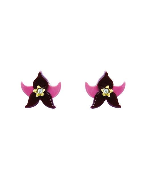 Gissa Bicalho Handmade Acrylic Earring Siris Pink