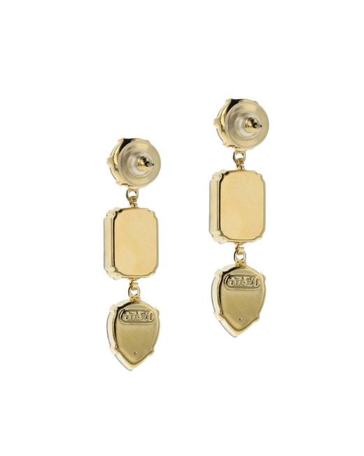Otazu Pink Lady Kate Statement Earrings Aqua