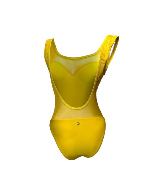 Julia Clancey Marilyn Mesh Yellow Swim Suit