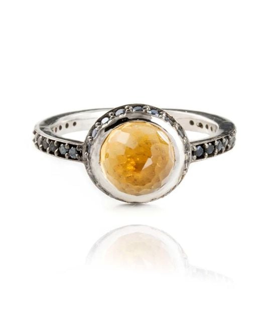 The Jewellery Store London Metallic Istanbul Soul Citrine And Spinel Ring