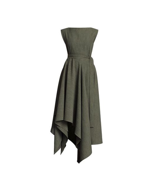 Meem Label Green Tolson Asymmetric Dress