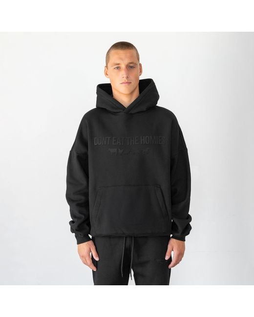 Dont Eat the Homies Black Three D Hoodie