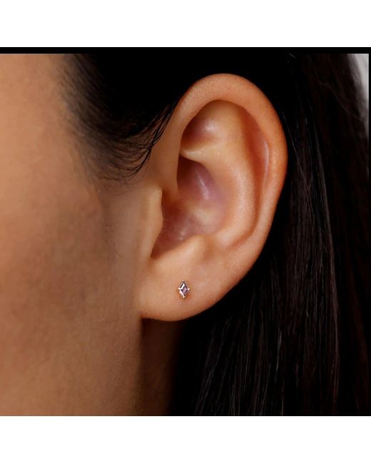 Harfi Pink Tiny Tourmaline Stud October Birthstone Earrings