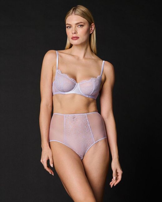 Journelle White Lexi High Waist Bikini Lilas