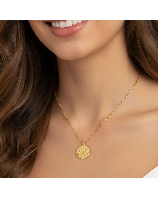 Latelita London Metallic Zodiac Birthstone Talisman Necklace Aquarius