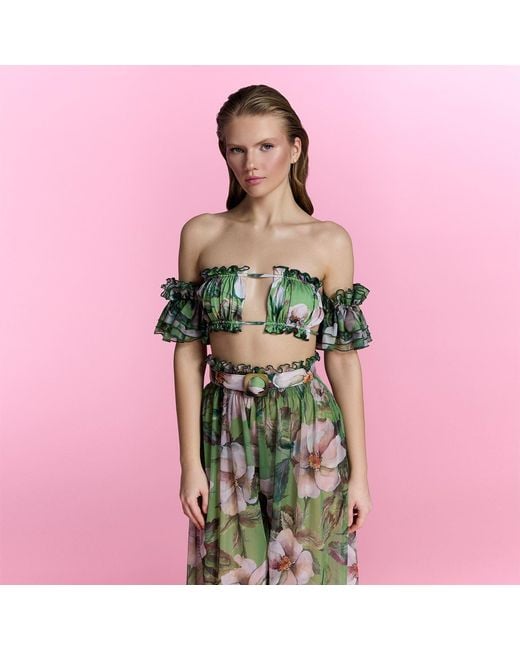 Nur Karaata Green Sandy Bloom Pant