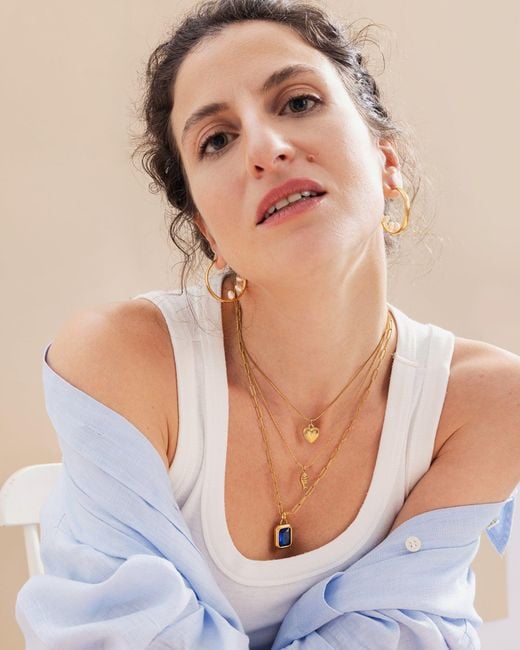 Kybele Studio Metallic Golden Heart Necklace