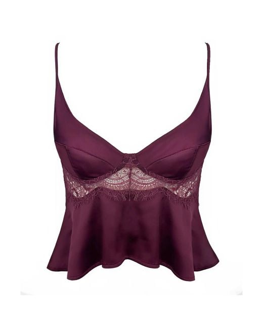 MONIQUE MORIN LINGERIE Purple Moonstruck Camisole Velvet