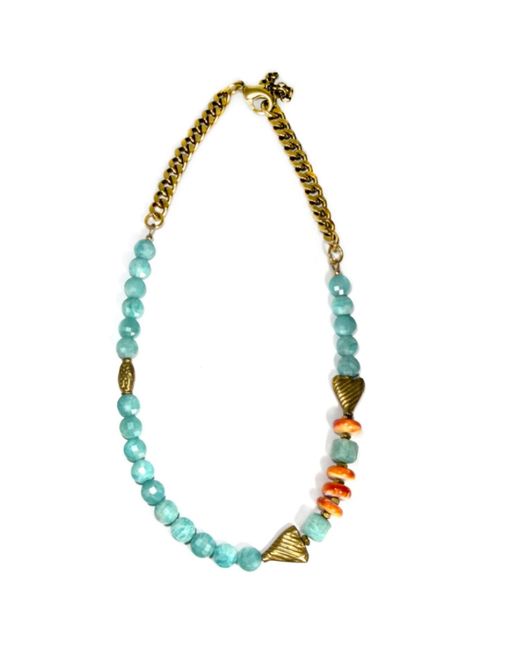 Rachel Nathan Green Current Catch: Amazonite Necklace