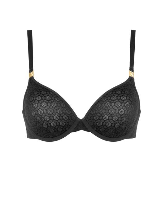 Nudea Black Honeycomb Semi-Demi Bra