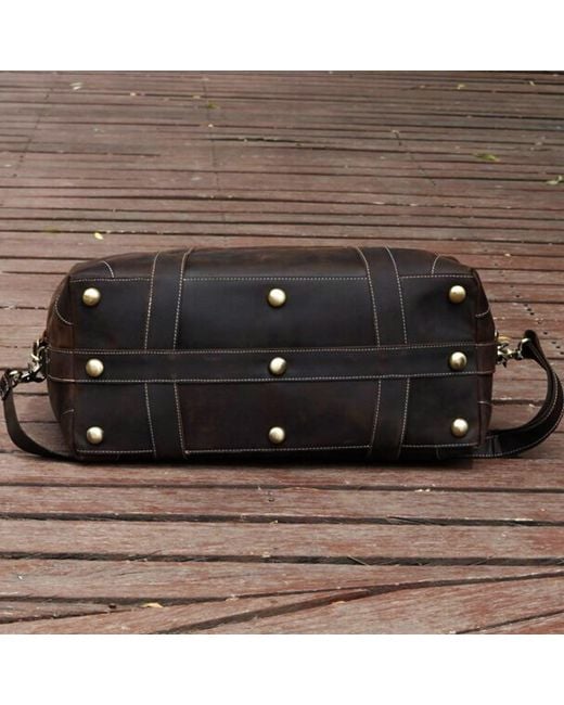Touri Black Classic Traveller Genuine Leather Holdall for men