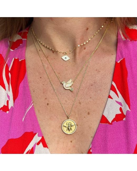 KAMARIA Metallic Queen Bee Medallion Necklace
