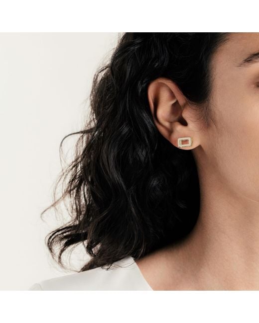 Sheida Farrokhi Metallic Rectangle Stud Earrings