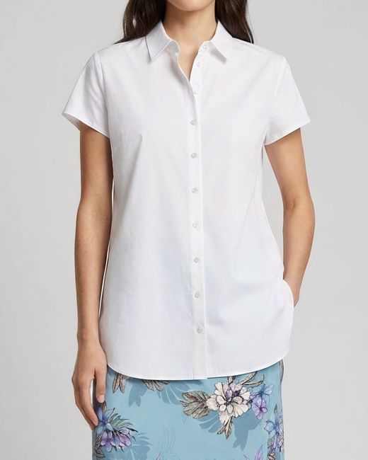 Lords of Harlech White Lara Linen Shirt