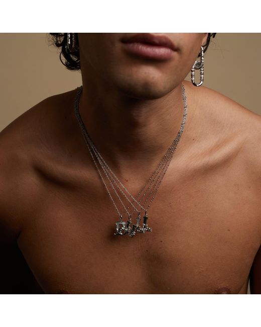 Kasun Metallic Solid P Initial Necklace With Mother Of Pearl