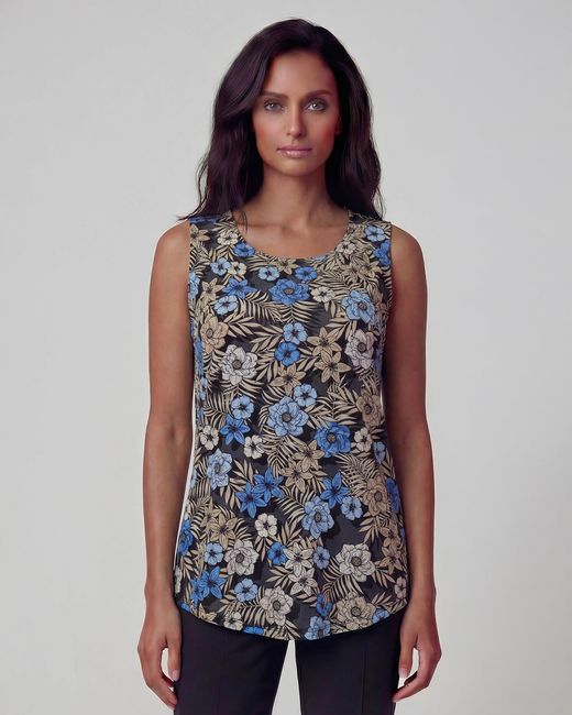 Lords of Harlech Blue Tina Tropical Mix Muscle Tank