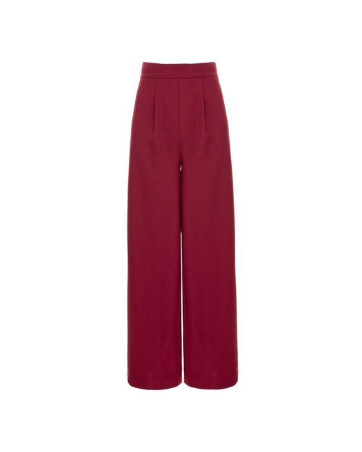 AVENUE No.29 Red Wide Leg Trousers