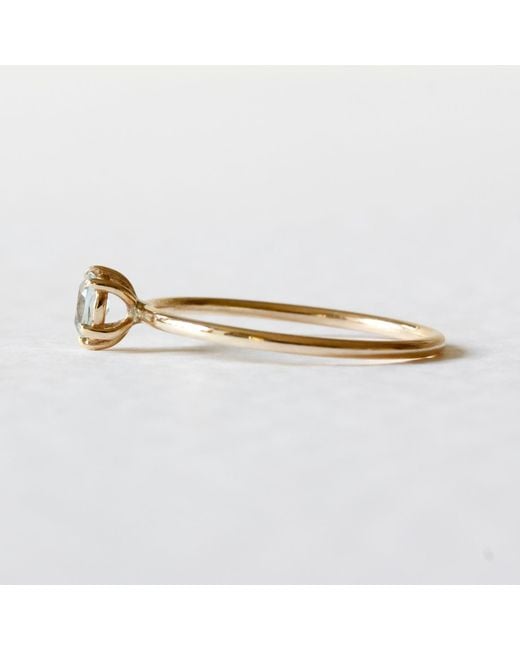 Lee Renee Metallic Aquamarine Ring