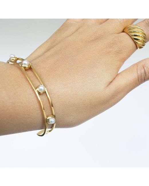 Superdivajewellery Metallic Gigi Pearl Bangle