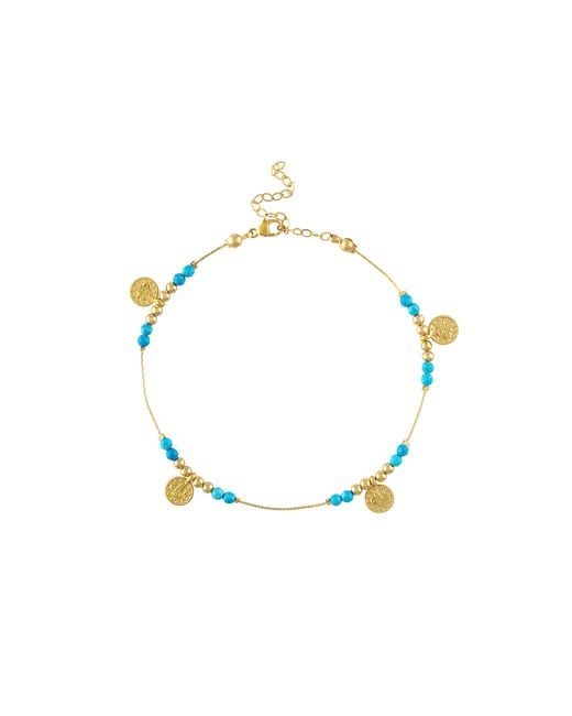 Olivia Le Metallic Journey Turq Magnesite Anklet