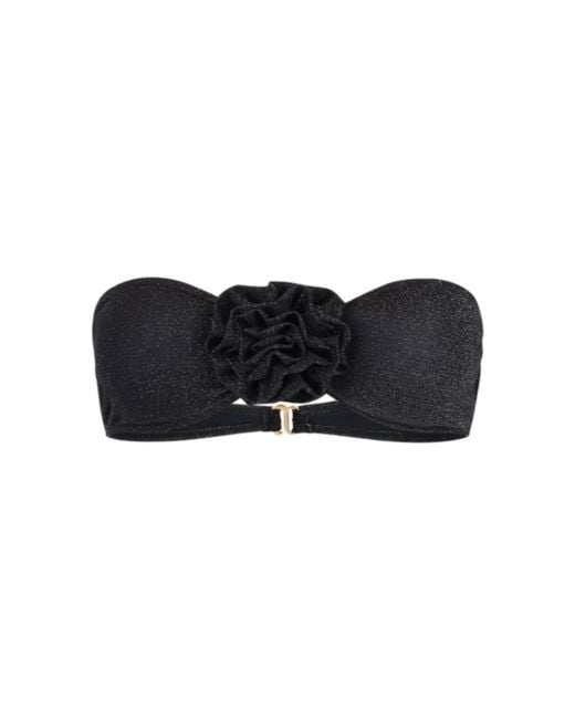 Decolet the label Black Larosa Bikini Flower Top