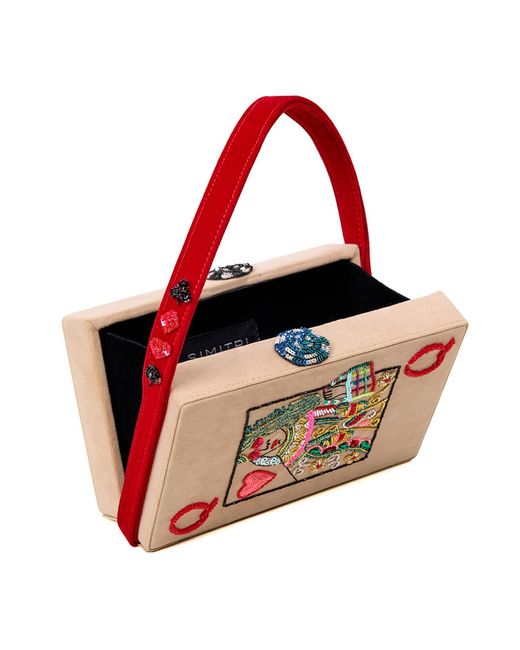 Simitri Red Poker Clutch Bag