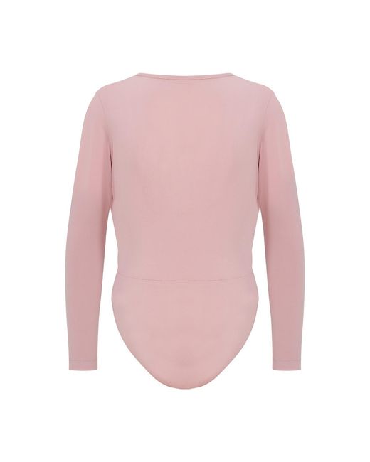 Maan Istanbul Pink Deep V-Neck Bodysuit